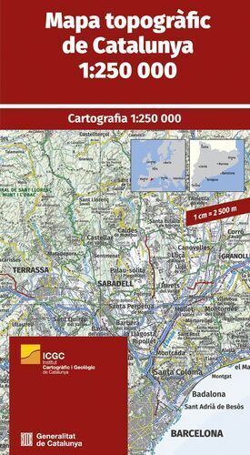 MAPA TOPOGRÀFIC DE CATALUNYA 1:250.000